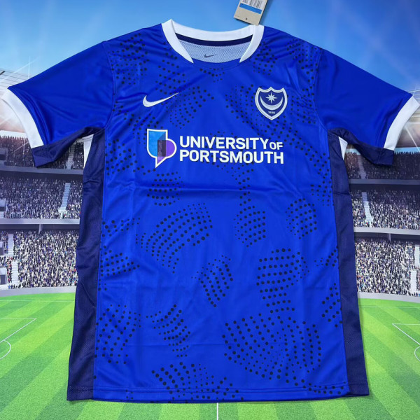 2025/26 Portsmouth Home Blue Fans Soccer Jersey