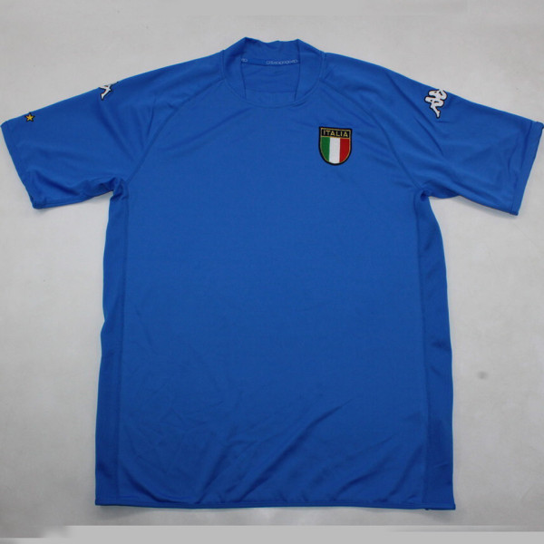 2002 taly Home Blue Retro Soccer Jersey