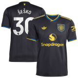 2025/26 M Utd 1:1 Quality Third Black Fans Soccer Jersey