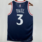 2025 Clippers PAUL #3 Dark Blue NBA Jersey