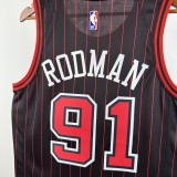2025/26 Bulls RODMAN #91 Black NBA Jerseys