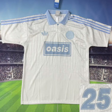 2025/26 AD x oasis #25 White Retro Style Fans Soccer Jersey (Have No.25 带号码）