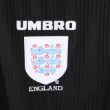 1998 England Away Black Retro Soccer Jersey