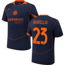 BARELLA #23 In Milan 1:1 Quality Third Fans Soccer Jersey 2025/26 ★★