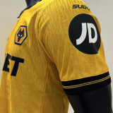 2025/26 Wolves Home Yellow Player Version Soccer Jersey