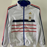 1998 France Blue And White Retro Reversible Windbreaker 双面