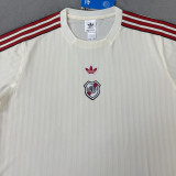 2025/26 River Plate Retro Style Beige Fans Soccer Jersey 米王色
