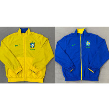 2026 Brazil Yellow And Blue Reversible Windbreaker 双面