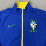 2026 Brazil Yellow And Blue Reversible Windbreaker 双面