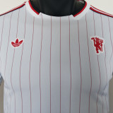 2025/26 M Utd White Retro Style Player Version Soccer Jersey