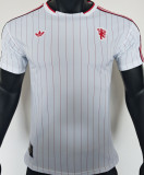 2025/26 M Utd White Retro Style Player Version Soccer Jersey