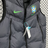 2026/27 Brazil Grey Black Cotton Vest Jacket  J3307 灰黑色