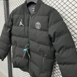 2026/27 PSG x Jordan Black Baseball Cotton Windbreaker Jacket BQ7703 黑标