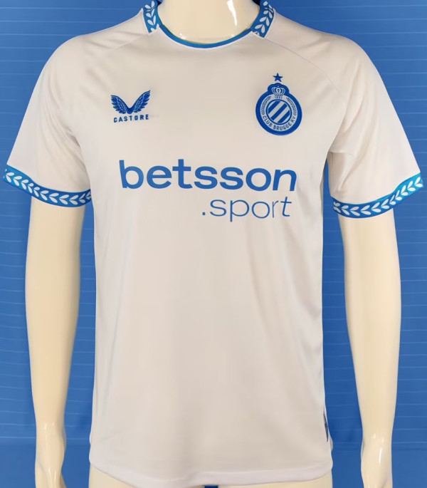 2025/26 Club Brugge Away White Fans Soccer Jersey