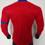 2025/26 PSG Third Red Player Version Long Sleeve Soccer Jersey