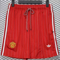 2025/26 M Utd Red Retro Style Shorts Pants