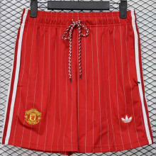 2025/26 M Utd Red Retro Style Shorts Pants