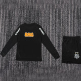 2012/13 Santos Black Retro Kids Long Sleeve Soccer Jersey
