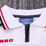 1998/1999 M Utd White Retro Kids Soccer Jersey