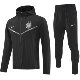 2026 In Milan Black Windbreaker Jacket  （A Set）