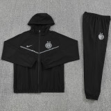 2026 In Milan Black Windbreaker Jacket  （A Set）