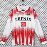 1991/1992 AS Cannes Home Retro Long Sleeve Soccer Jersey 戛纳
