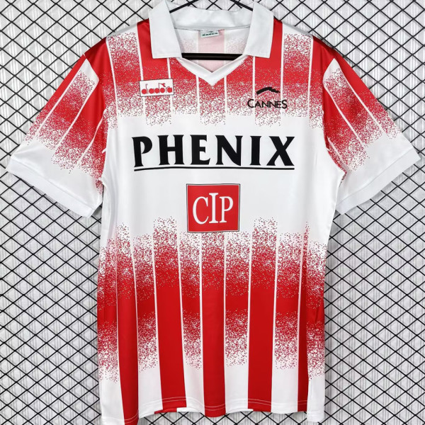 1991/1992 AS Cannes Home Retro Soccer Jersey 戛纳
