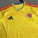 2026/27 Colombia Home Yellow Fans Long Sleeve Soccer Jersey