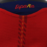 2026/27 Spain Home Red Player Version Long Sleeve Soccer Jersey
