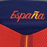 2026/27 Spain Home Red Player Version Long Sleeve Soccer Jersey