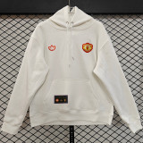 2026 M Utd White Retro Style Hoody