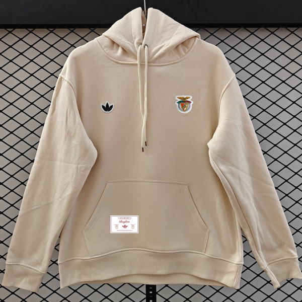 2026 Benfica Khaki Retro Style Hoody  小绣花卡其色