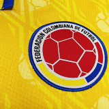 1994 Colombia Home Yellow Retro Soccer Jersey