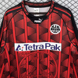 1995/1996 Frankfurt Home Red Black Retro Long Sleeve Jersey