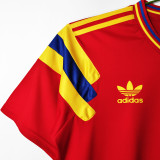 1990 Colombia Away Red Retro Soccer Jersey