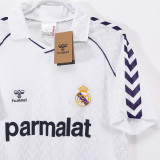 1986/1988 RM White Home Retro Soccer Jersey
