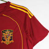 2008 Spain Home Red Retro Soccer Jersey