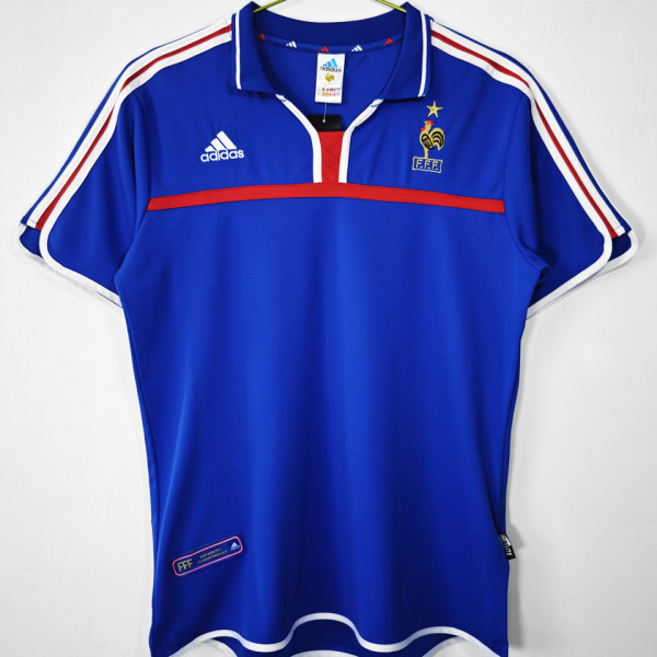 2000 France Home Blue Retro Soccer Jersey