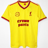 1985-1986 LFC  Third Away Yellow Retro Soccer Jersey