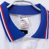 1994 France Away White Retro Soccer Jersey