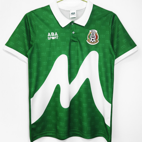 1995 Mexico Home Green Retro Soccer Jersey