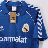 1986/87 RM Away Blue Retro Soccer Jersey