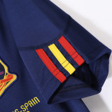2010 Spain Away Royal Blue Retro Soccer Jersey