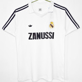 1984/85 RM White Home Retro Soccer Jersey