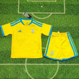 2026/27 Ukraine Home Yellow Kids Soccer Jersey