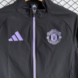 2026 M Utd Black Windbreaker Jacket  （A Set）