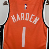 2026 Clippers HARDEN #1 Orange City Edition NBA Jerseys