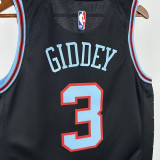 2026 Bulls GIDDEY #3 Black NBA Jerseys