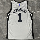 2026 Spurs WEMBANYAMA #1 Grey NBA Jerseys