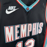 2026 Grizzlies MORANT #12 Black Retro NBA Jerseys